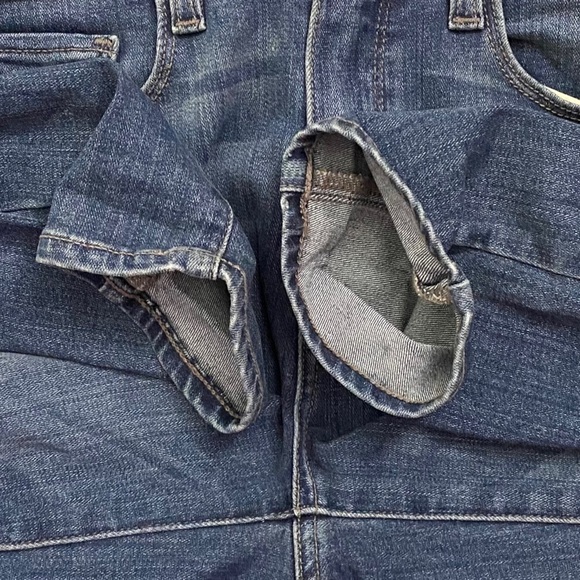 Paige Hoxton Ankle High Rise Cropped Medium Blue Wash Jeans Stretch 27 - Picture 14 of 16